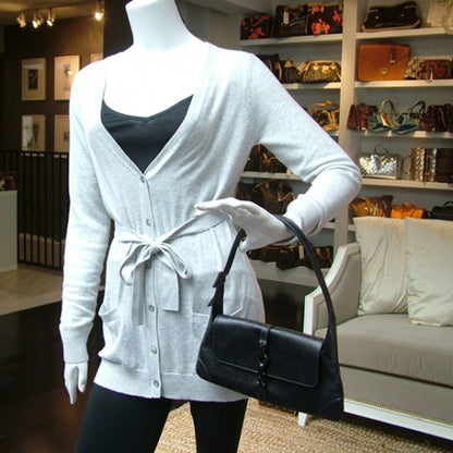 Gucci Leather Embossed Jackie O Hobo Black 2 of 8