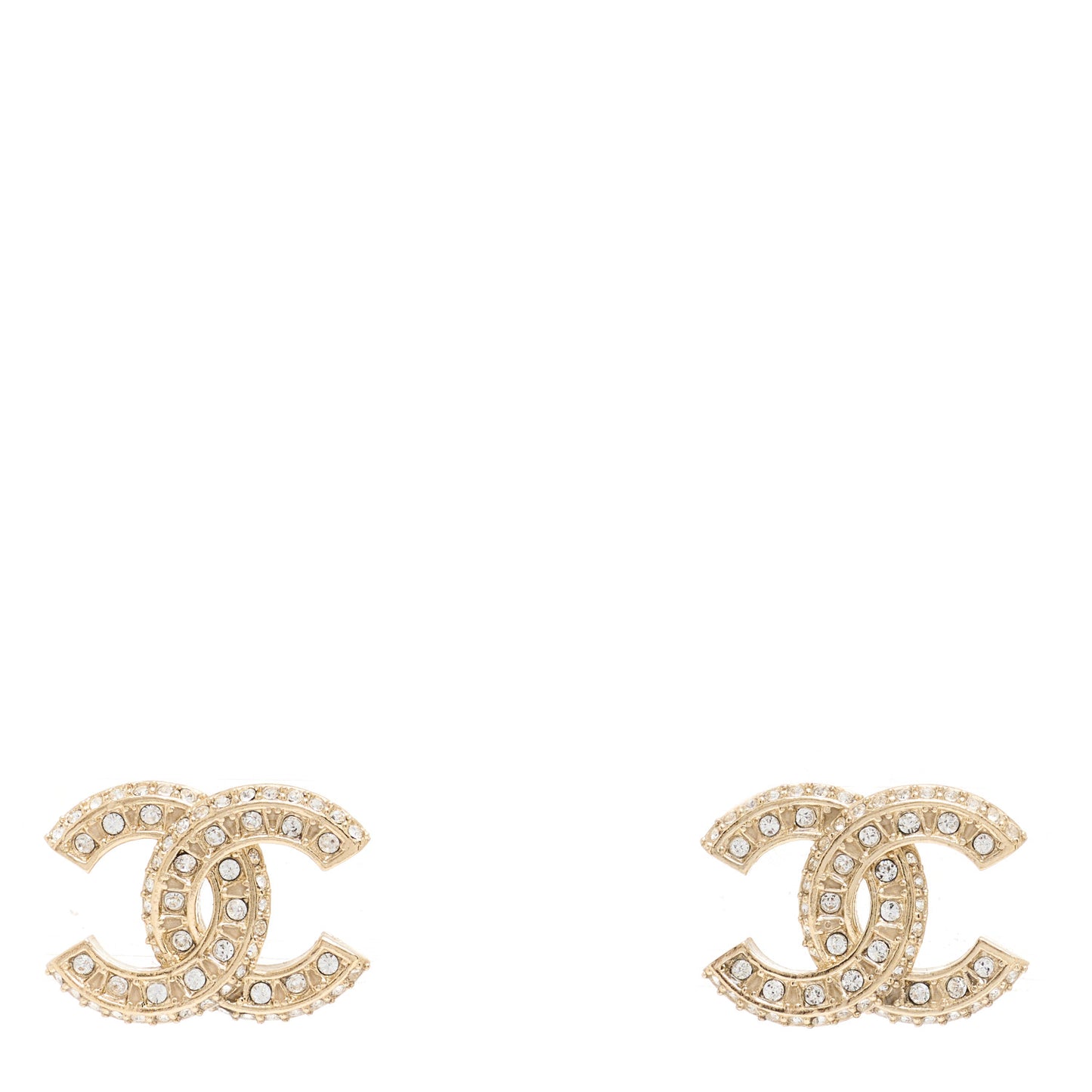 Crystal Timeless CC Earrings Gold