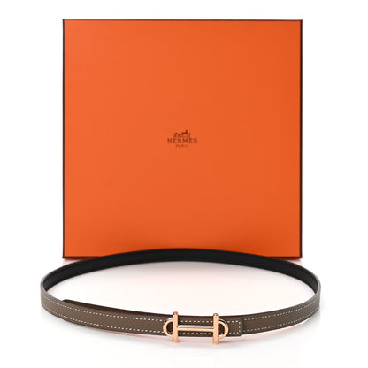 Hermes Swift Epsom 13mm Gamma Belt 75/30 Black Etoupe 4 of 4