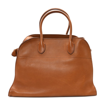 The Row Polished Saddle Calfskin Soft Margaux 12 Cuir 1 of 9