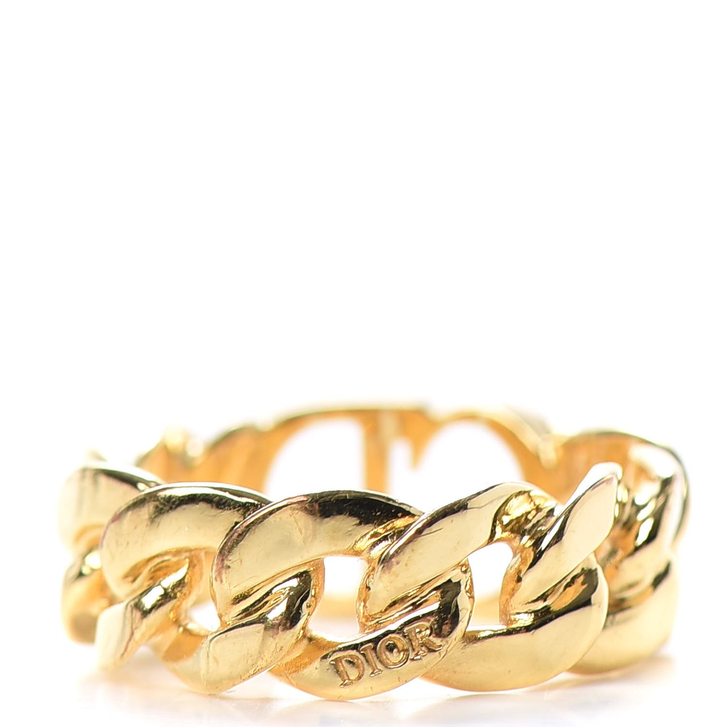 Metal Danseuse Etoile Chain Ring S Gold