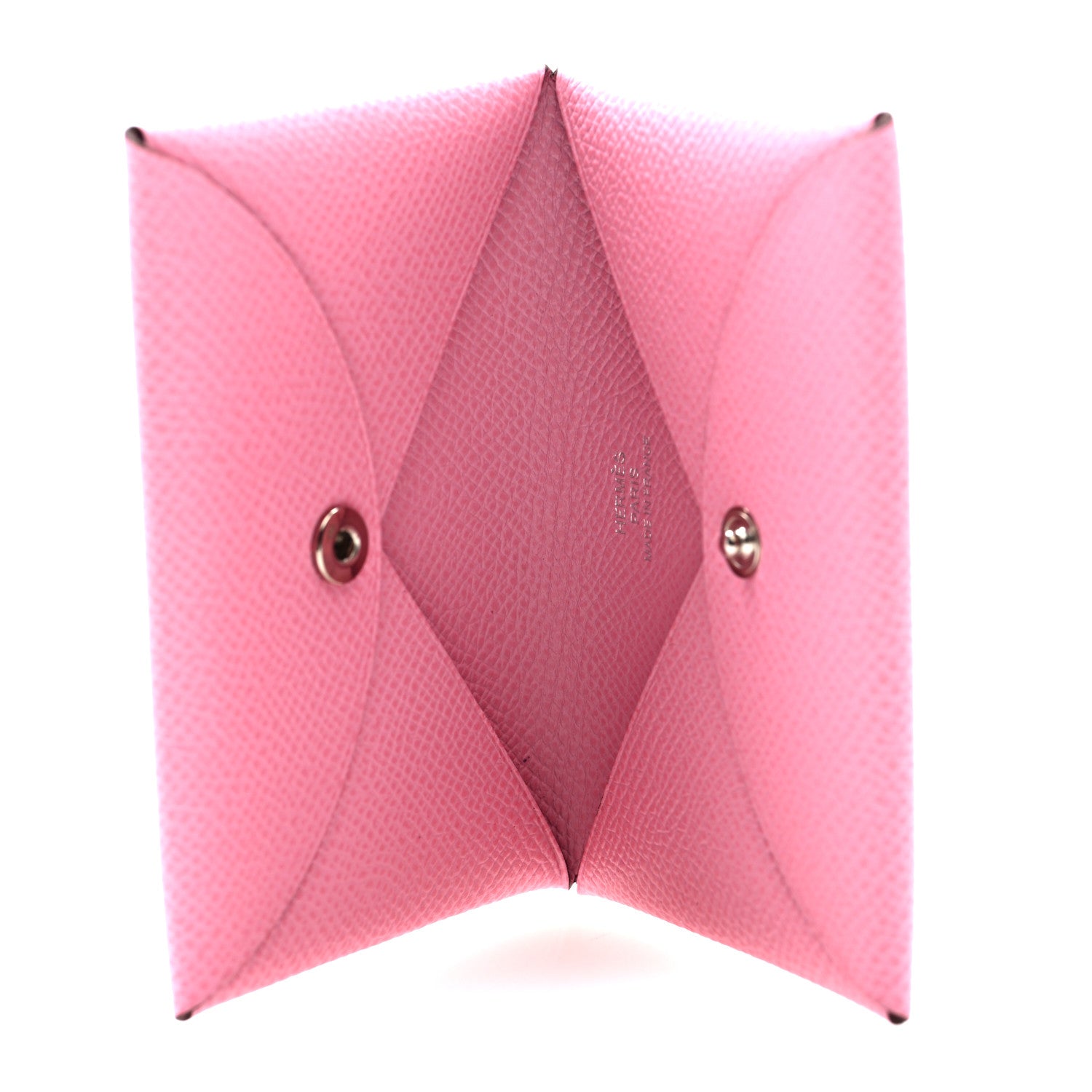 Hermes Epsom Calvi Card Case Rose Confetti 5 of 8