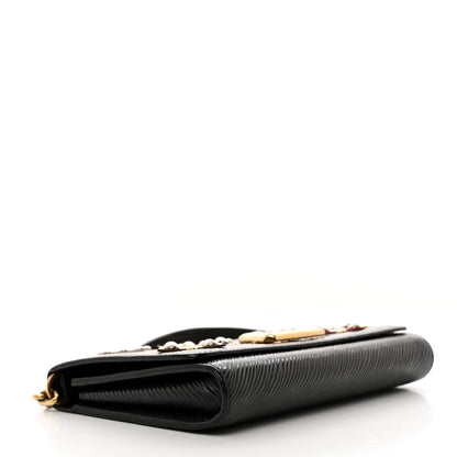 Louis Vuitton Epi Mechanical Flowers Twist Chain Wallet Black 4 of 13