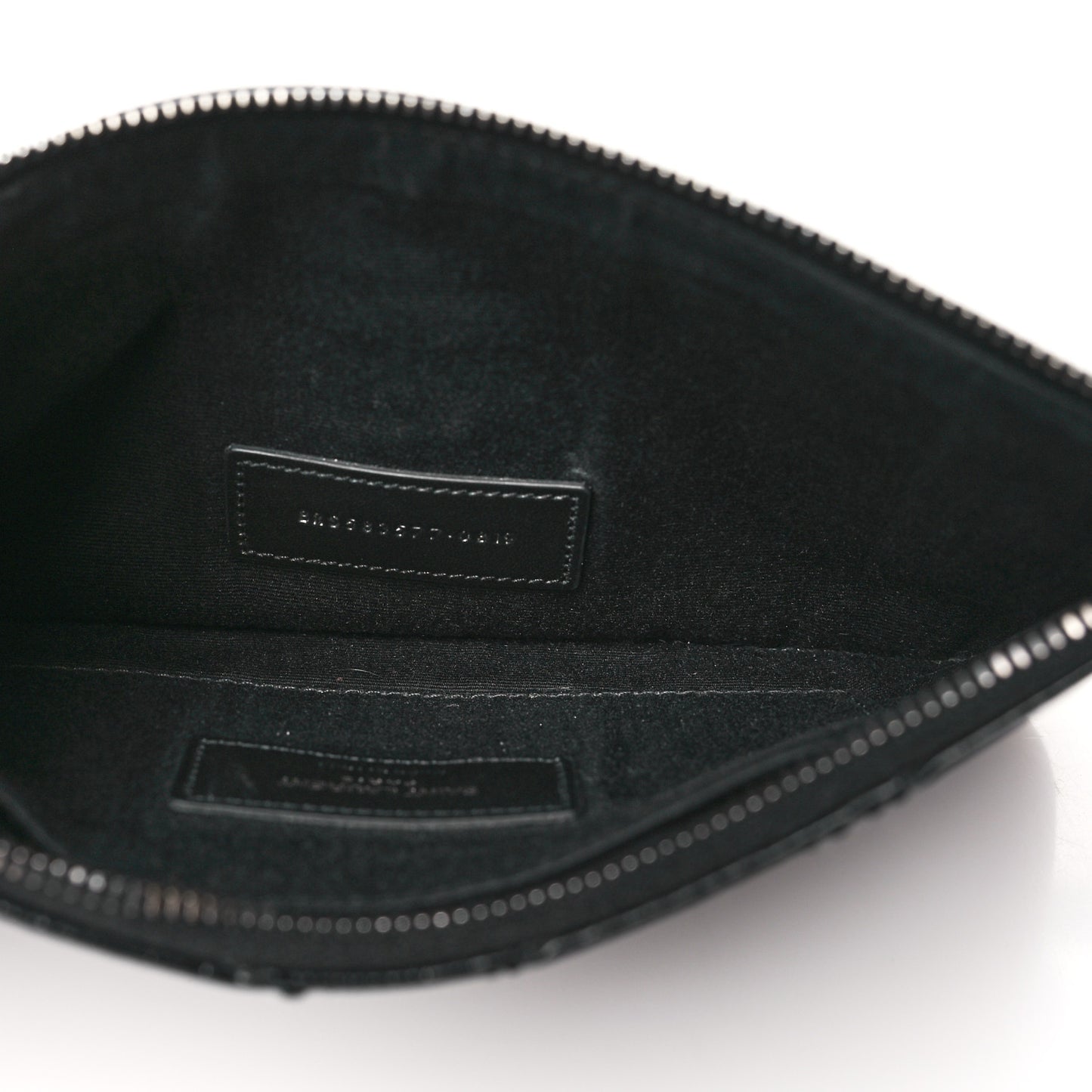 Crinkled Calfskin Matelasse Monogram Niki Bill Pouch Black