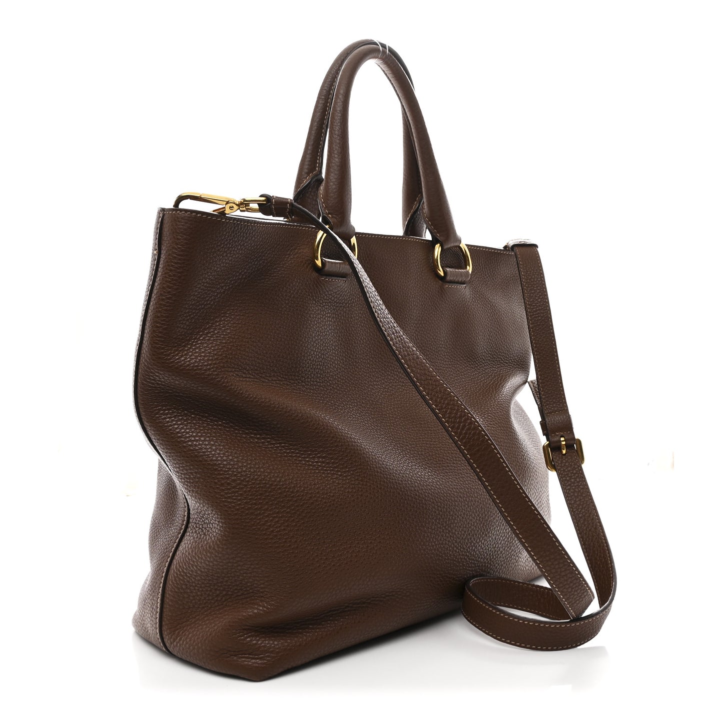 Vitello Daino Shopping Tote Bruciato