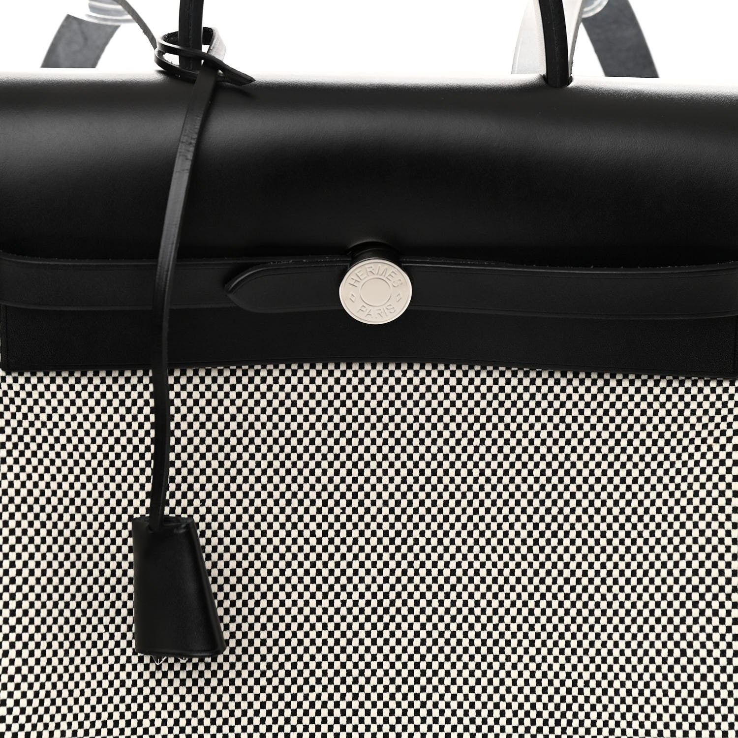 Hermes Criss Viking Vache Hunter Herbag a Dos Zip Retourne Backpack Ecru Black 9 of 12