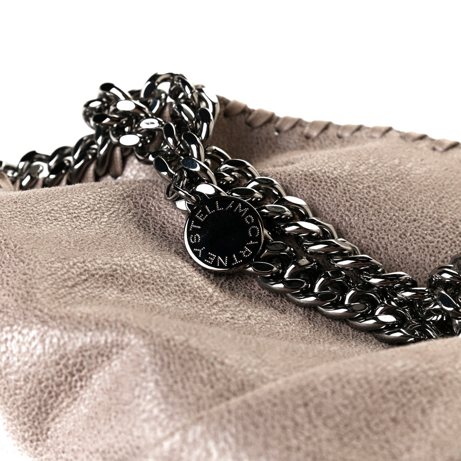Stella McCartney Shaggy Deer Mini Falabella Fold Over Tote Taupe 6 of 6