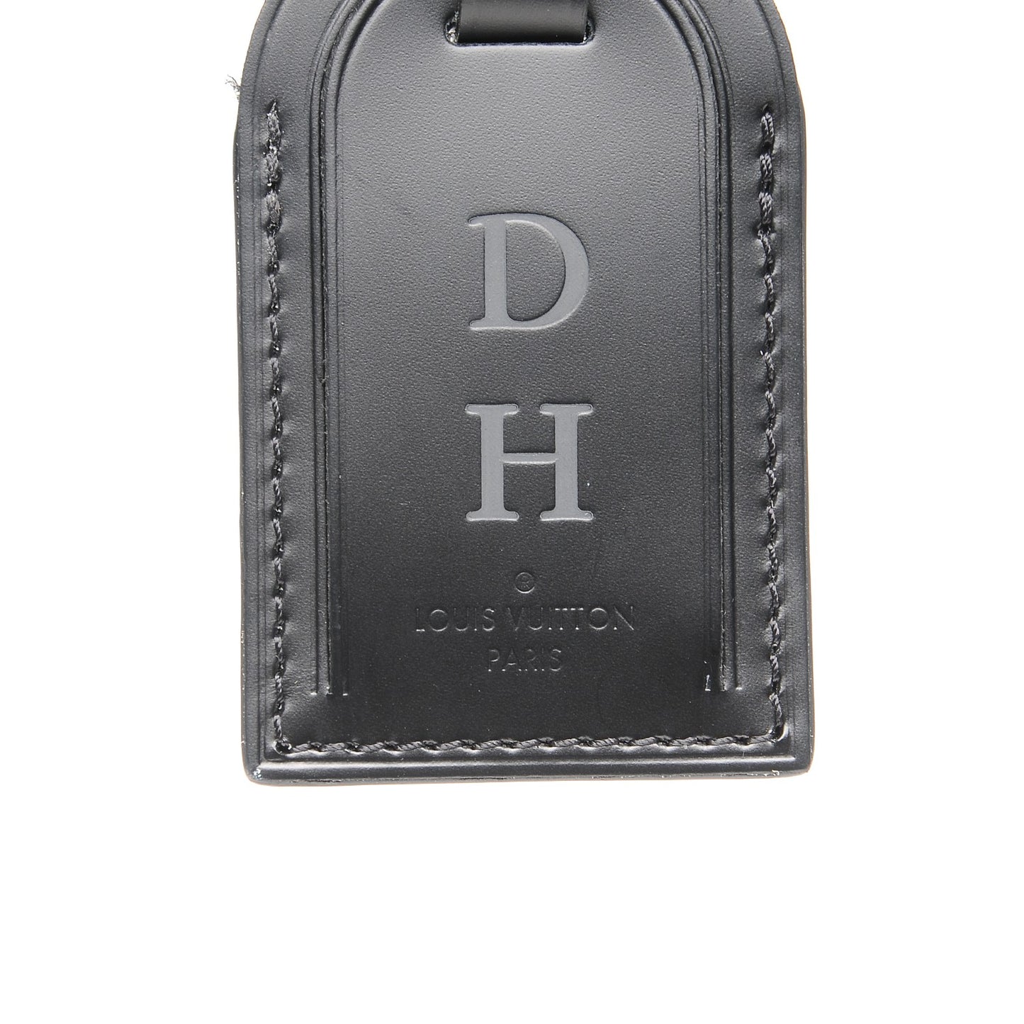 Calfskin Luggage Tag Black