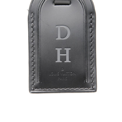 Louis Vuitton Calfskin Luggage Tag Black 3 of 4