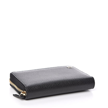 Gucci Dollar Calfskin Medium GG Zip Around Wallet Black 4 of 8