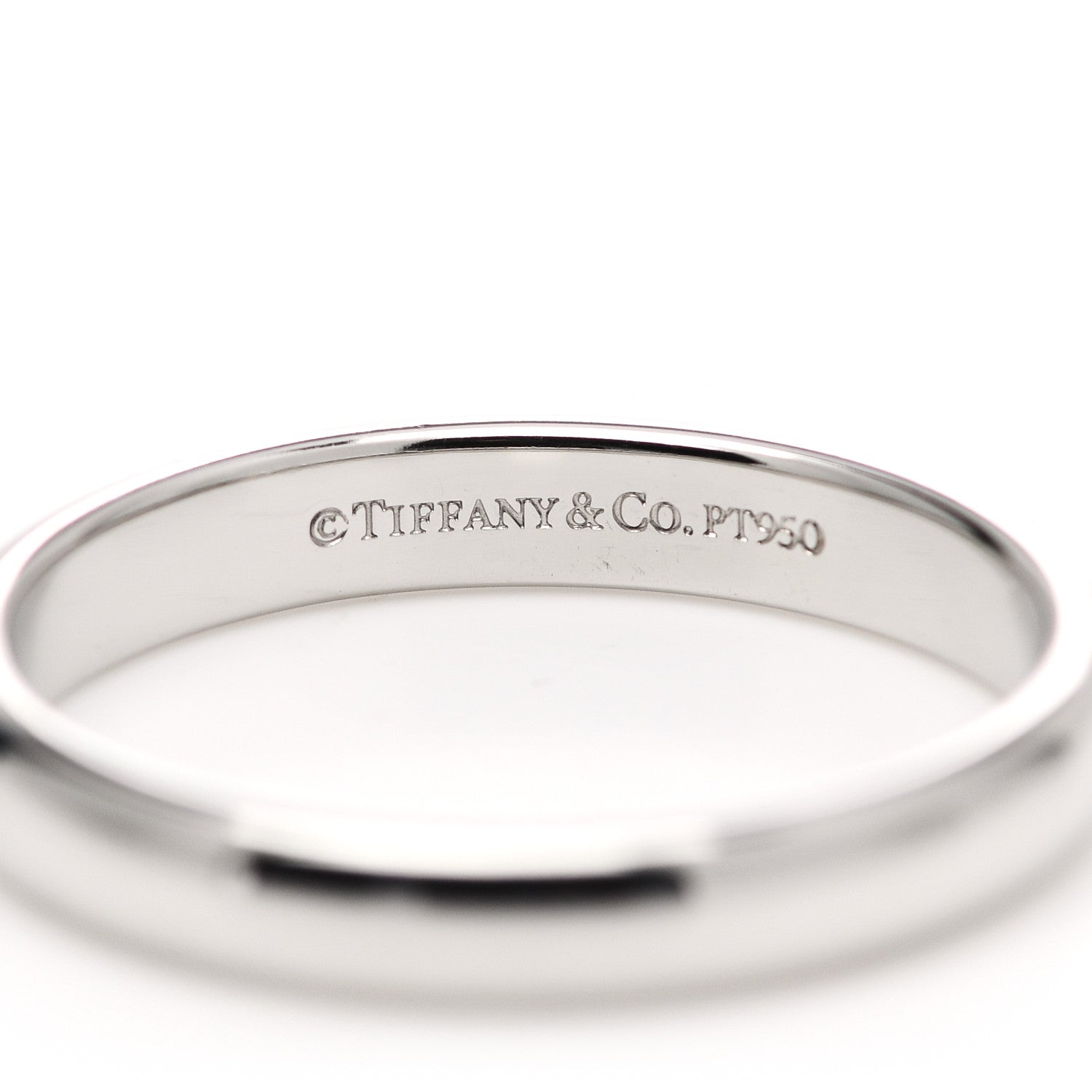 Tiffany Platinum 3mm Classic Wedding Band Ring 54 6.75 4 of 4