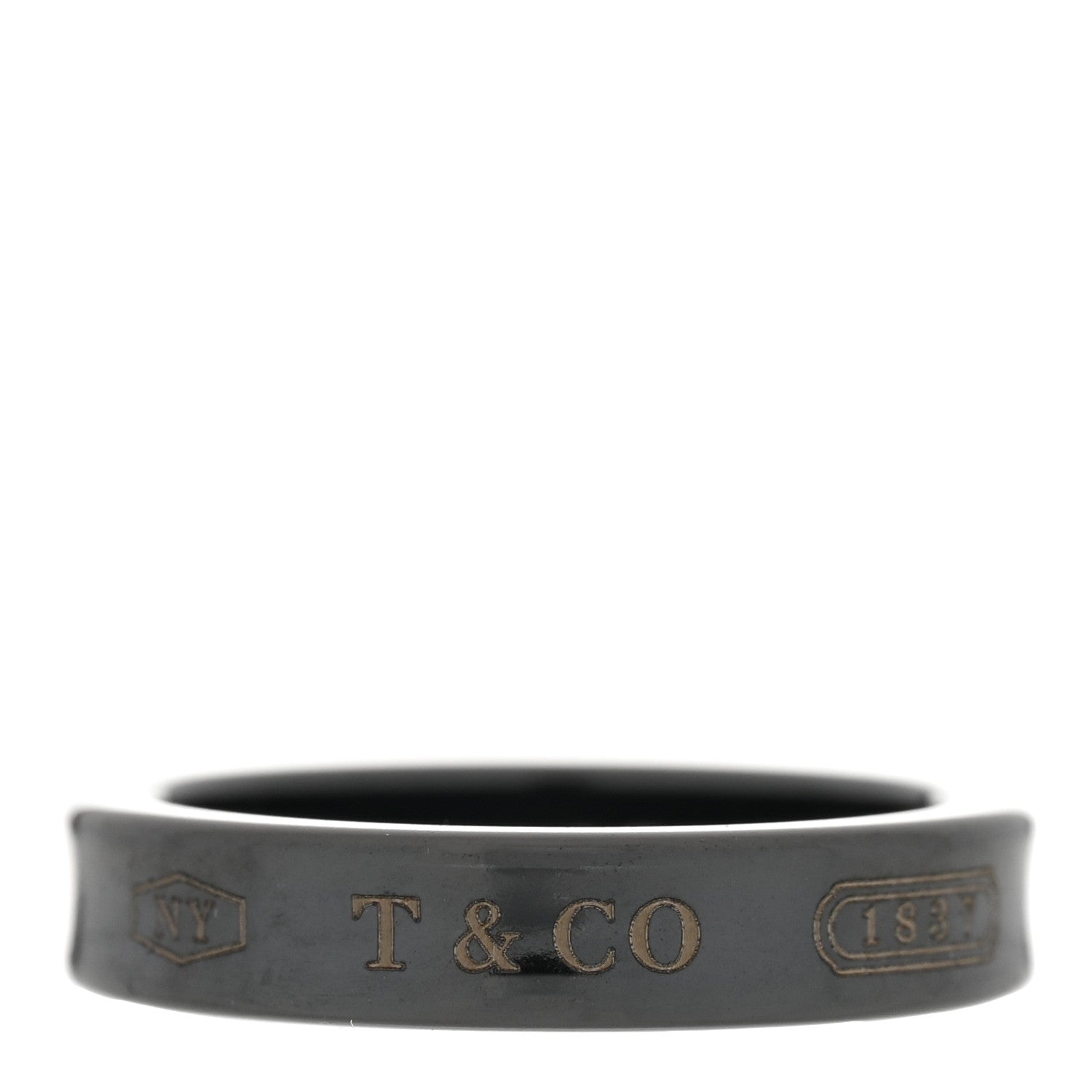 Tiffany Titanium 4mm Narrow 1837 Ring 50 5.25 1 of 4
