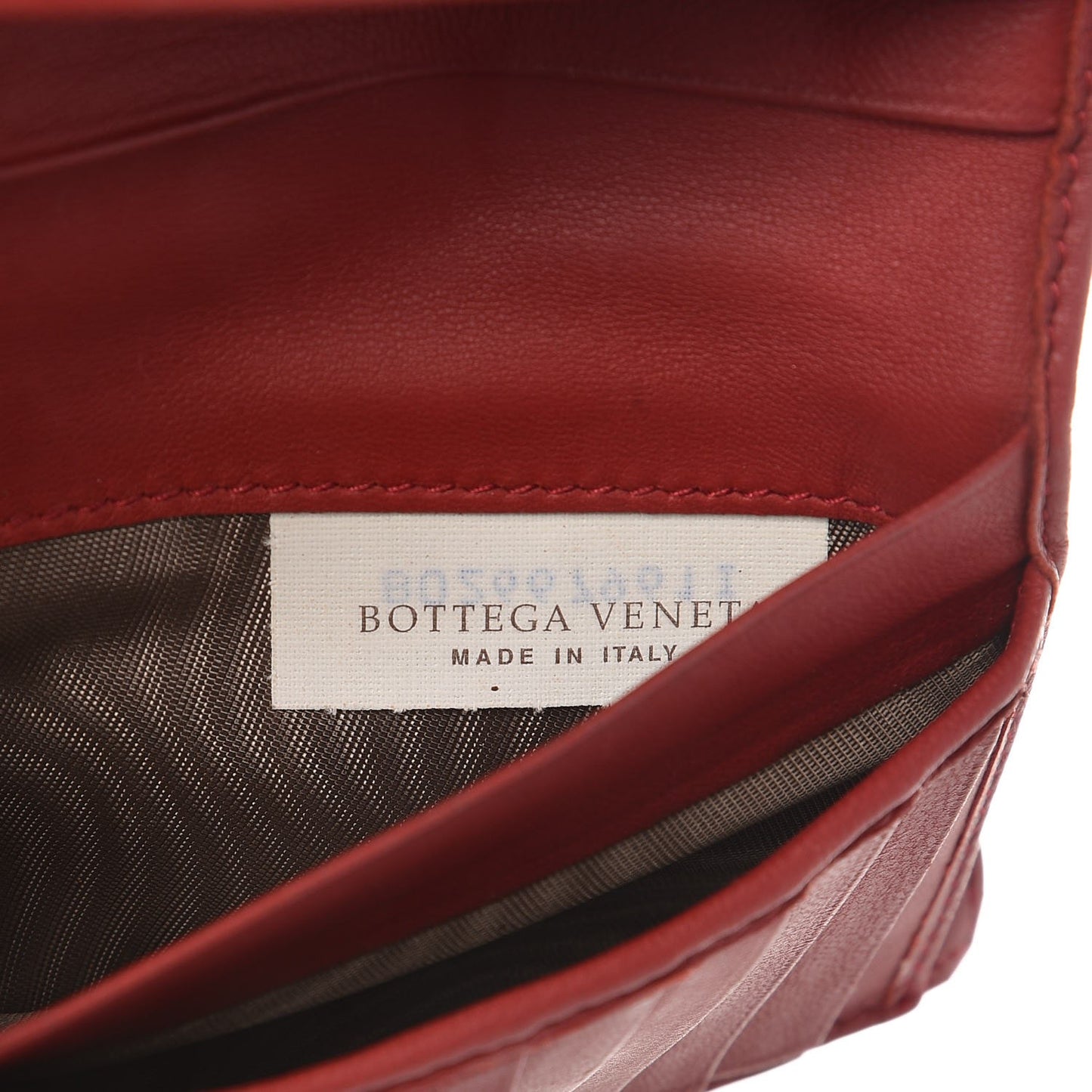 Nappa Intrecciato French Wallet China Red