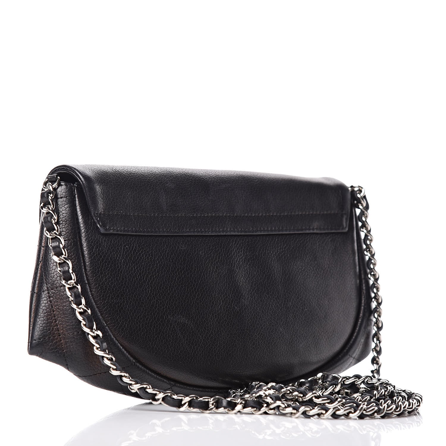 Chanel Caviar Half Moon Wallet On Chain WOC Black 3 of 13