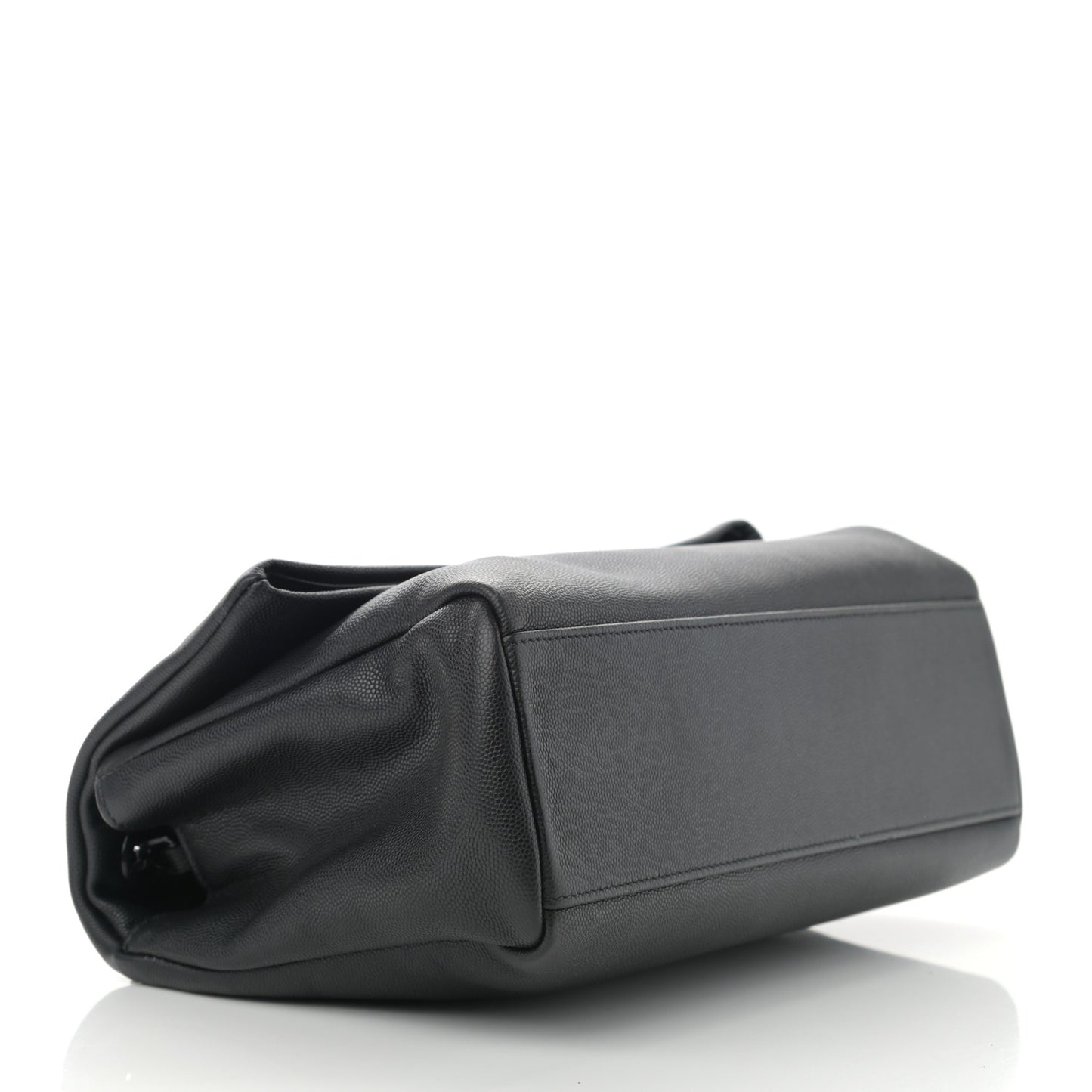 Grain De Poudre Medium West Hollywood Monogram Fold-Over Black