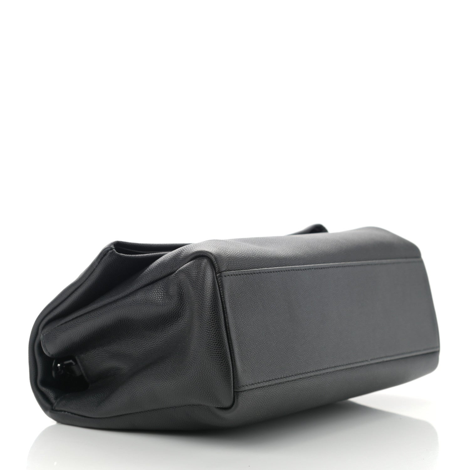 Saint Laurent Grain De Poudre Medium West Hollywood Monogram Fold-Over Black 4 of 9