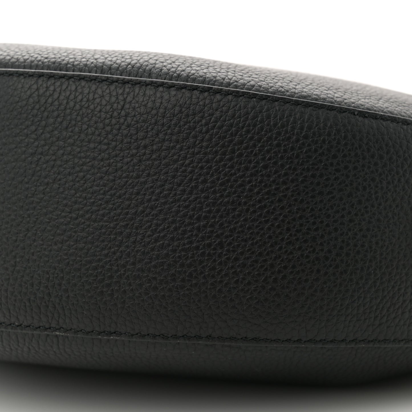 Grainy Calfskin Knight Arc Bag Black