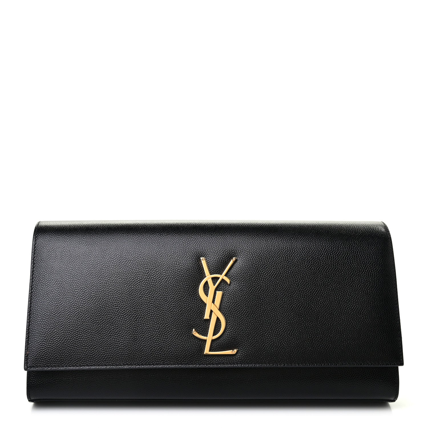 Saint Laurent Grain De Poudre Monogram Cassandre Clutch Black 1 of 7