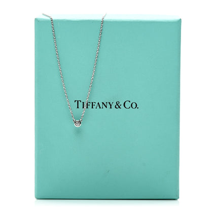 Tiffany Sterling Silver Diamond .03ct Elsa Peretti Diamonds by the Yard Pendant Necklace 5 of 5