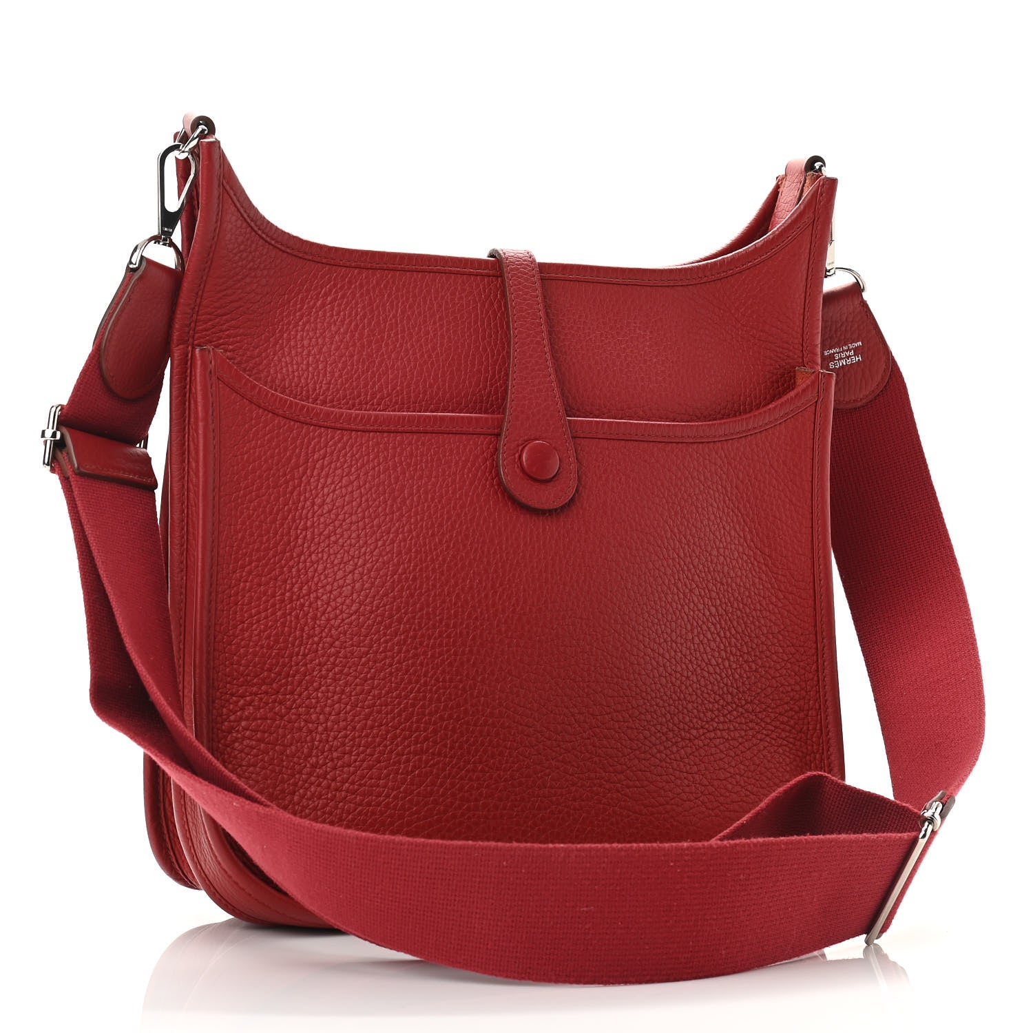 Hermes Taurillon Clemence Evelyne III PM Rouge Casaque 2 of 10