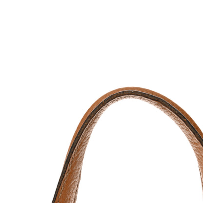 Alexander McQueen Pebbled Calfskin Small Skull Padlock Zip Around Tote Cognac 12 of 17