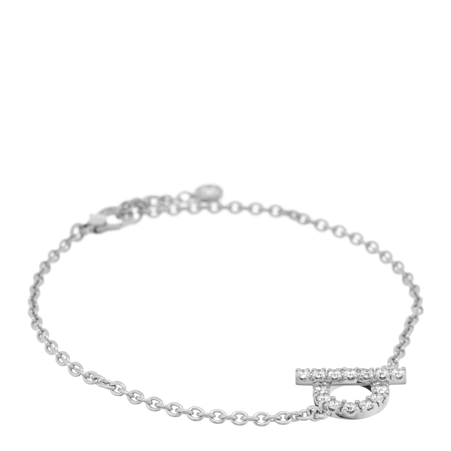 Hermes 18K White Gold Diamond Finesse Bracelet ST 1 of 4