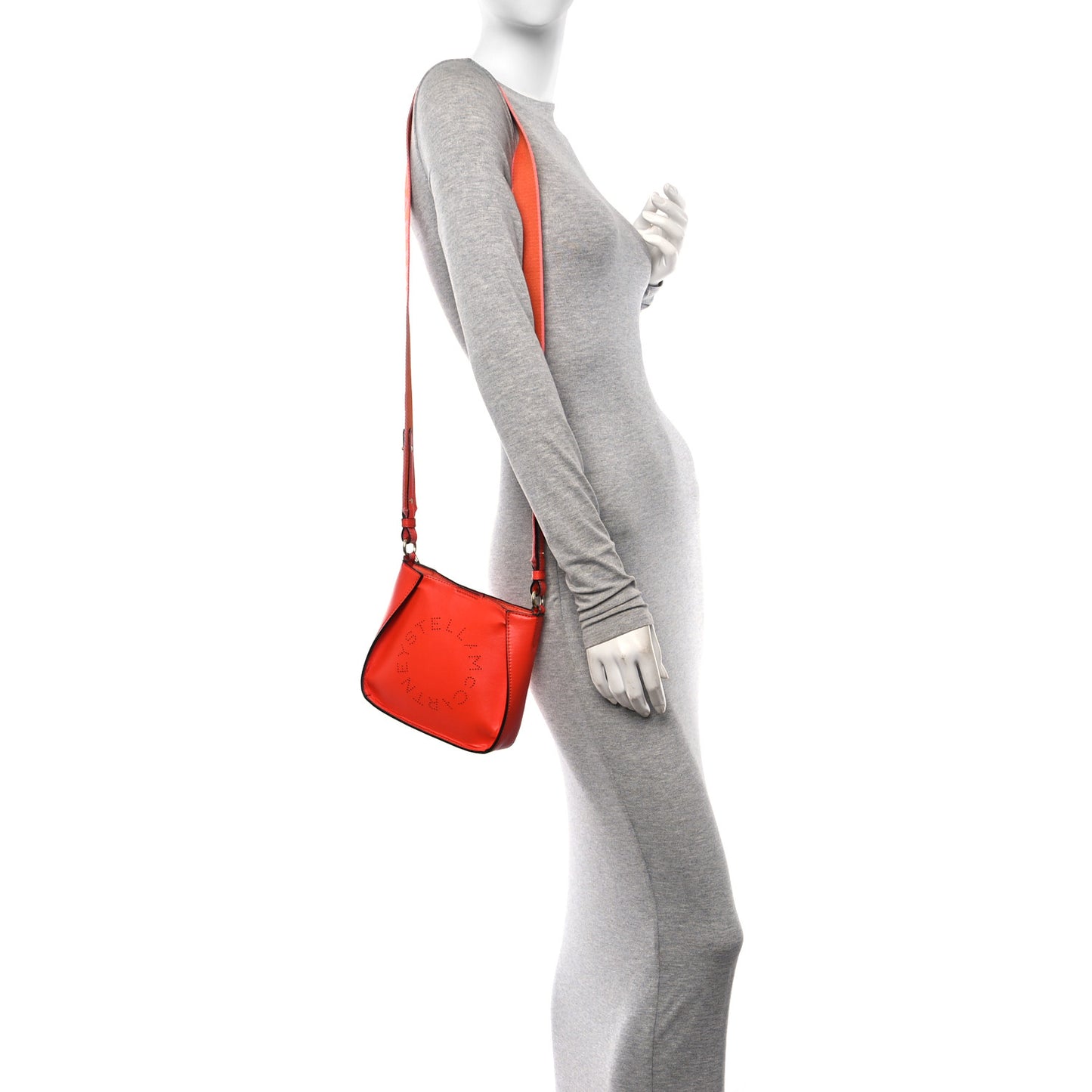 Eco Alter Nappa Perforated Logo Mini Crossbody Orange