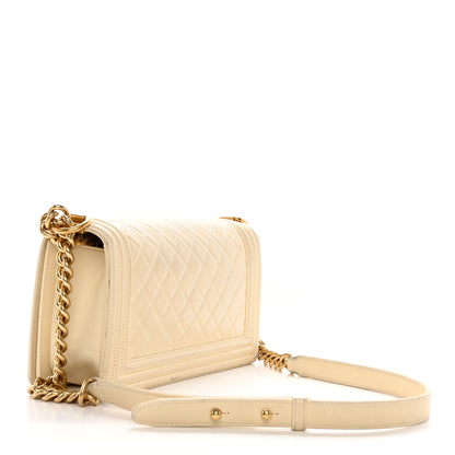 Chanel Lambskin Quilted Medium Boy Flap Light Beige 3 of 29