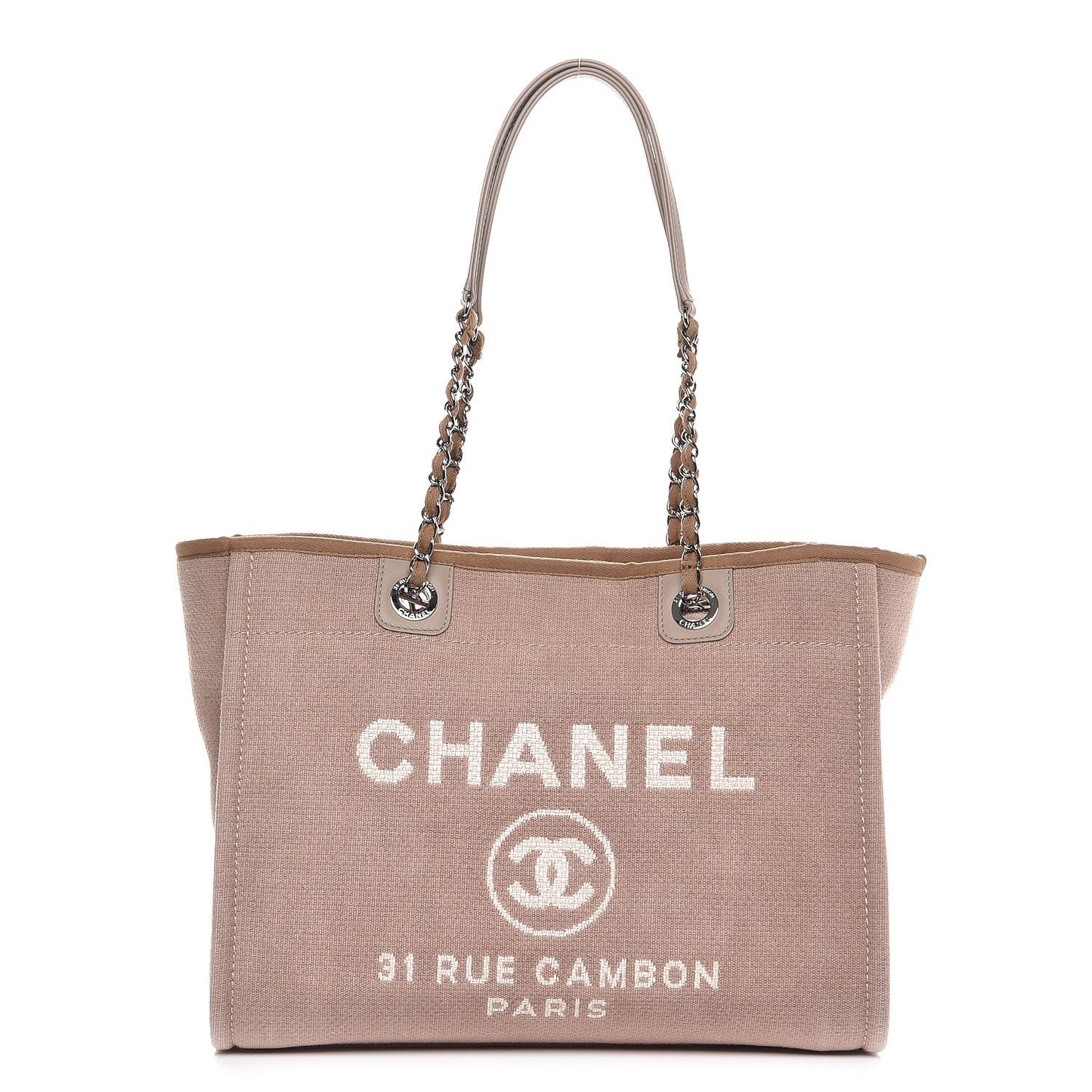 Canvas Small Deauville Tote Beige