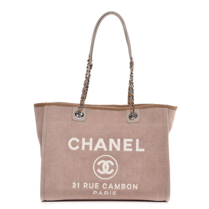 Chanel Canvas Small Deauville Tote Beige 1 of 7