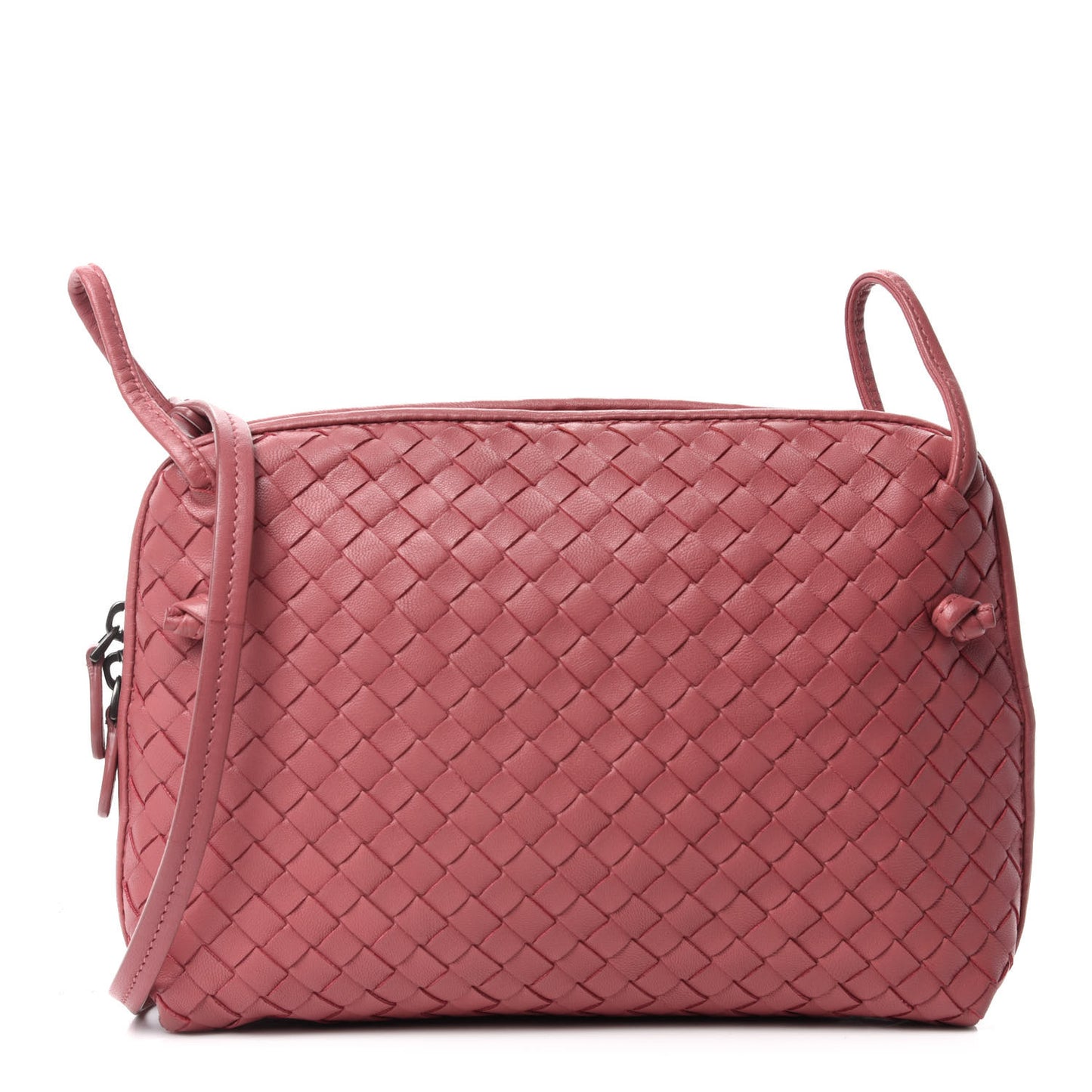 Nappa Intrecciato Nodini Crossbody Messenger Rose Pink