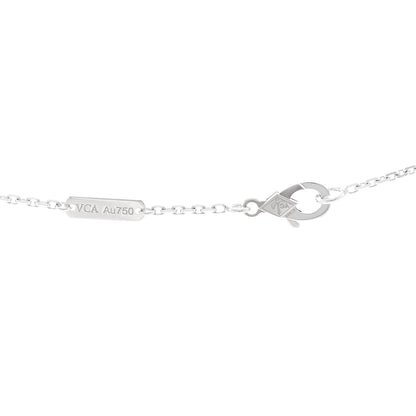 Van Cleef & Arpels 18K White Gold Mother of Pearl Vintage Alhambra Pendant Necklace 4 of 5