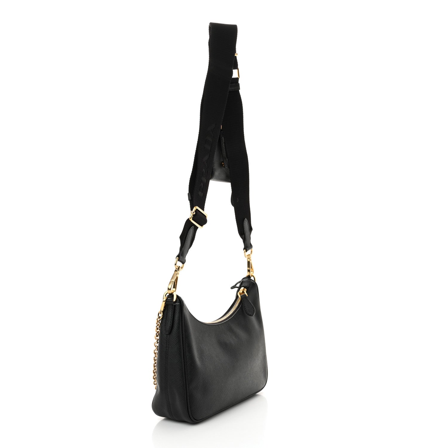 Prada Saffiano Lux Re-Edition 2005 Shoulder Bag Black 3 of 13
