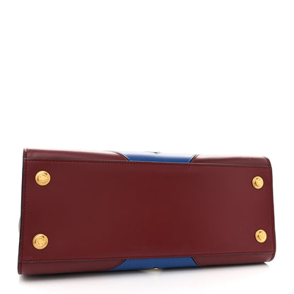 Louis Vuitton Calfskin Monogram City Steamer MM Blue Burgundy White 4 of 11