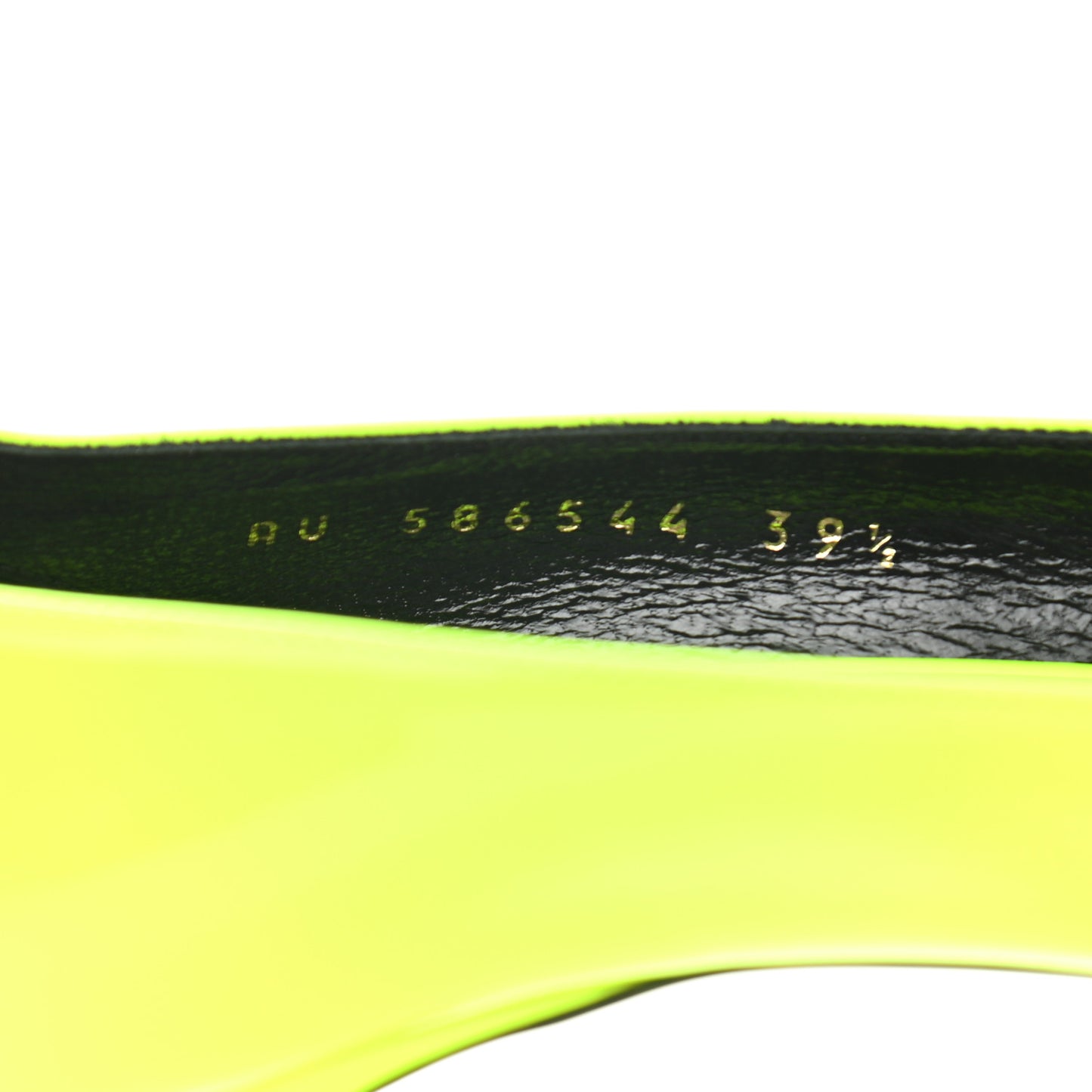 Patent Calfskin Kiki 55 Pumps 39.5 Neon Yellow