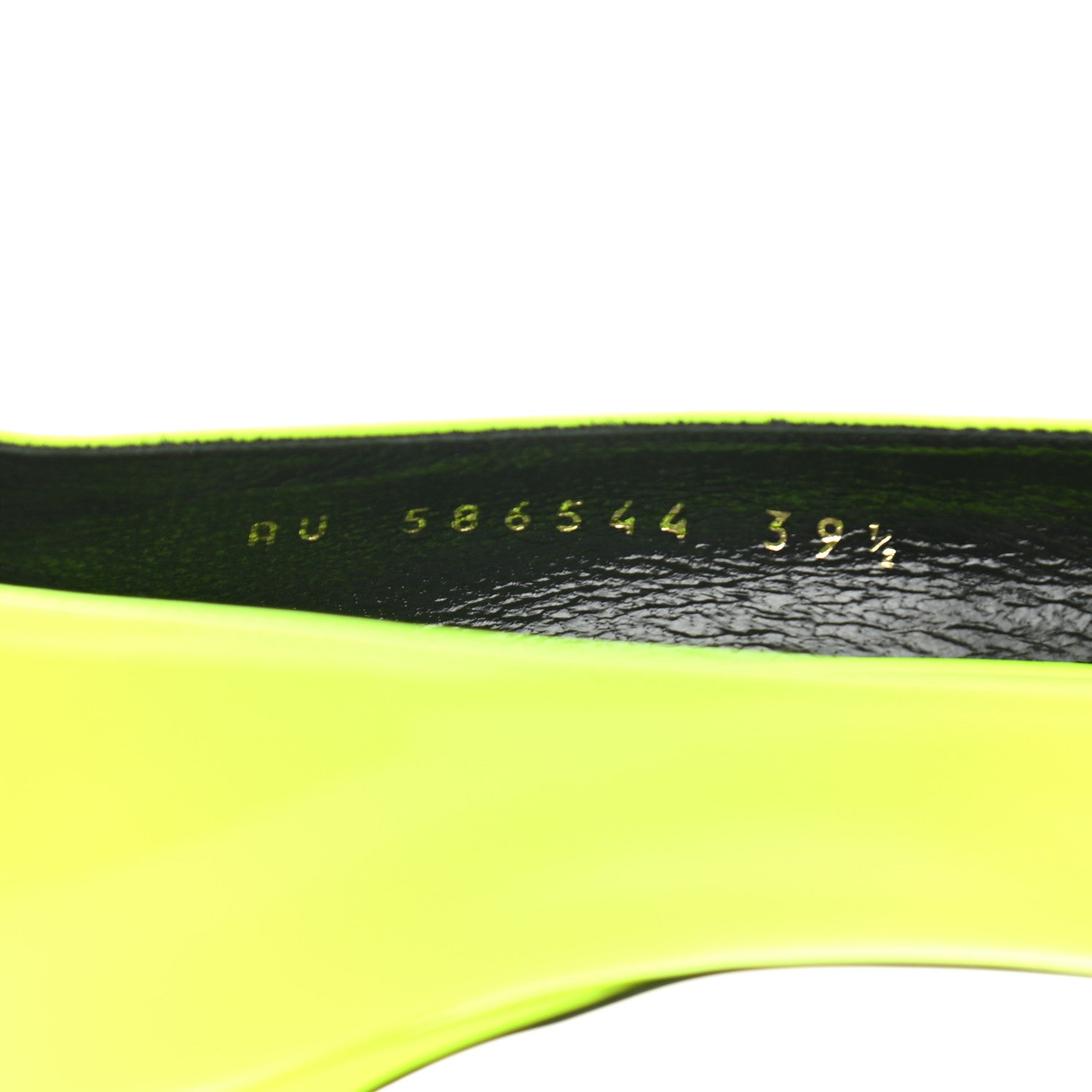 Saint Laurent Patent Calfskin Kiki 55 Pumps 39.5 Neon Yellow 8 of 11