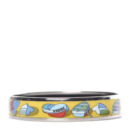 Hermes Enamel Printed Narrow Thalassa Boats Bracelet 65 1 of 5