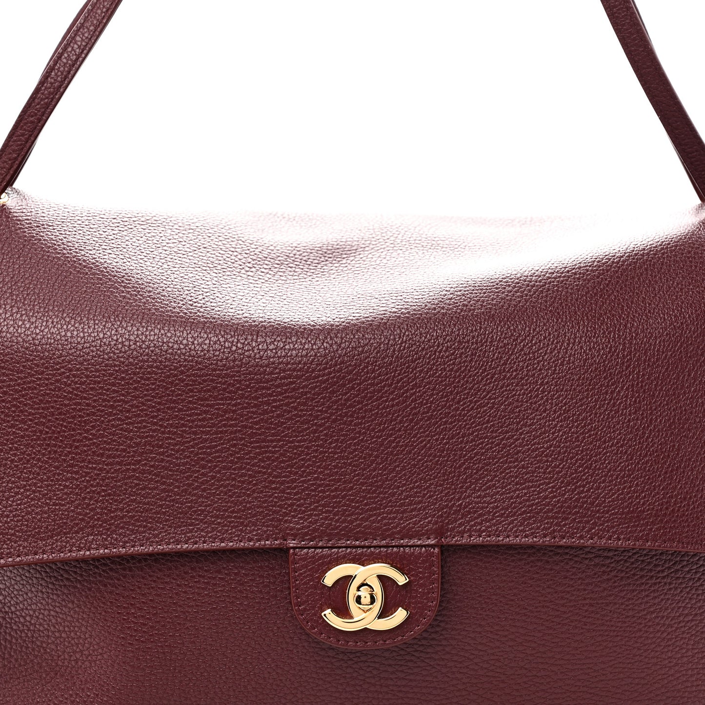 Grained Calfskin Souplissimo Maxi Flap Burgundy