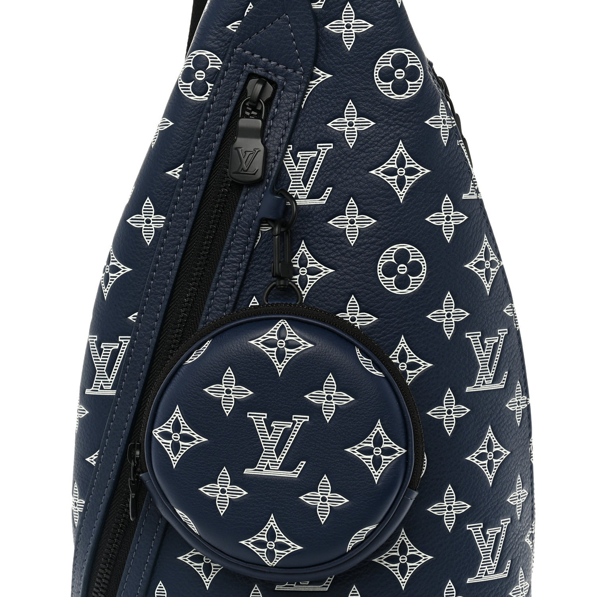 Monogram Shadow Duo Slingbag Navy River Blue