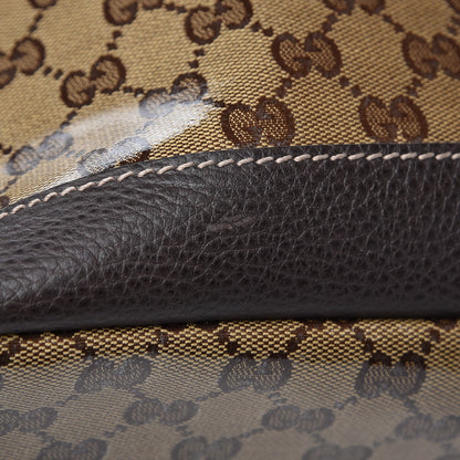 Gucci Crystal Monogram Large Travel Hobo Beige Brown 11 of 13