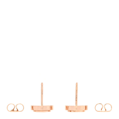Tiffany 18K Rose Gold Mother of Pearl T Circle Earrings 3 of 6