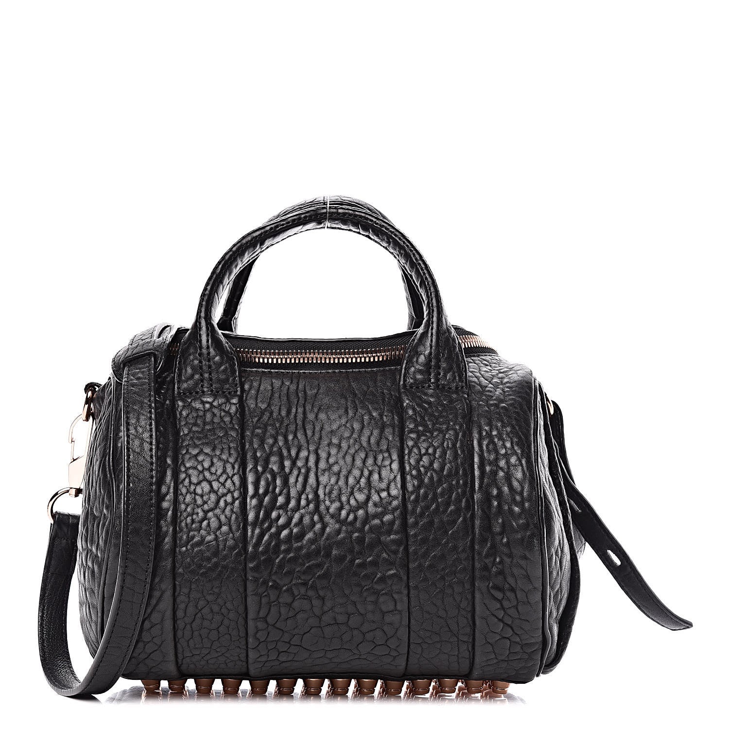Alexander Wang Pebbled Lambskin Rockie Black Rose Gold Hardware 1 of 11