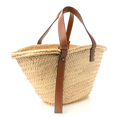 Loewe Raffia Small Basket Tote Bag Natural Tan 3 of 9