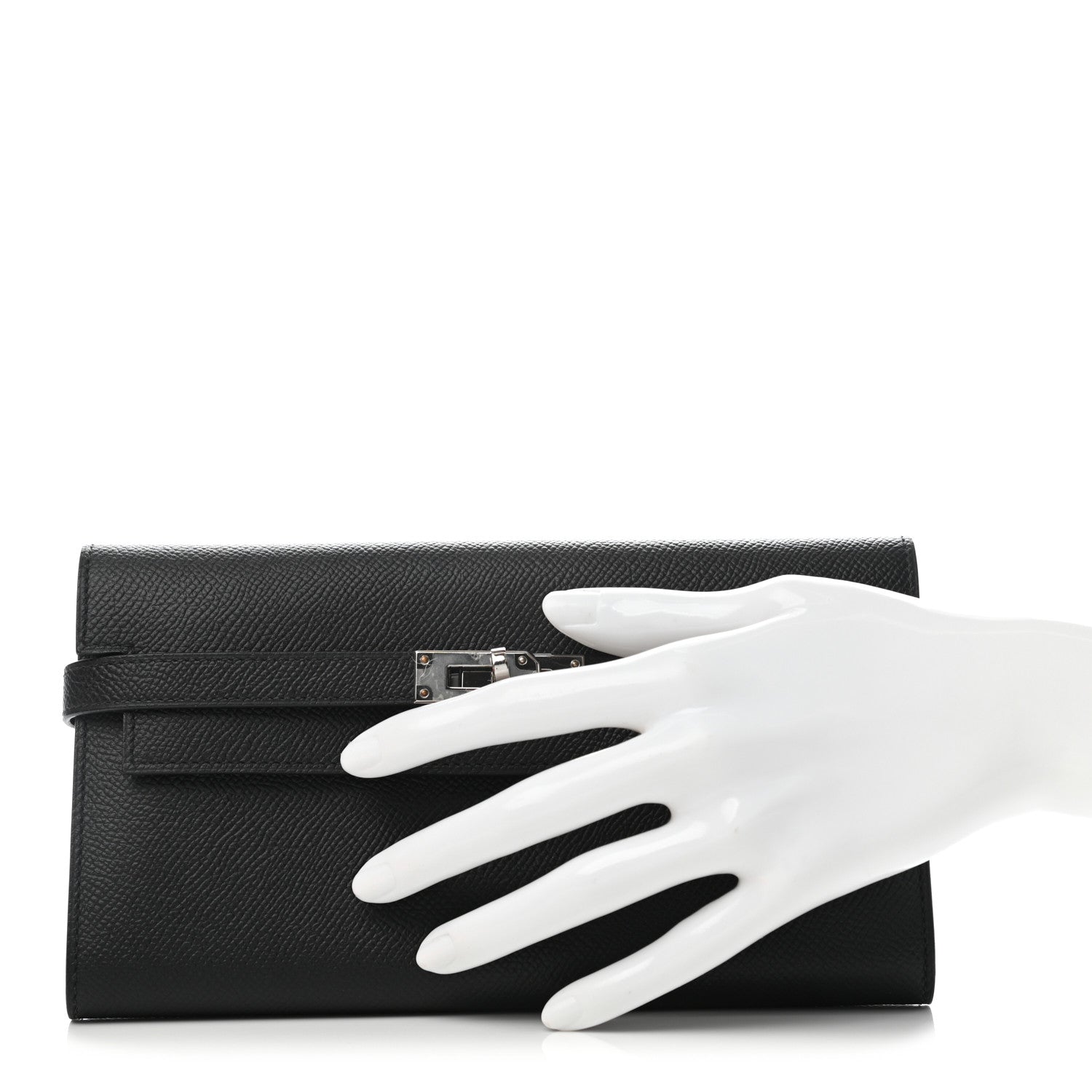 Hermes Epsom Kelly Longue Wallet Black 2 of 7