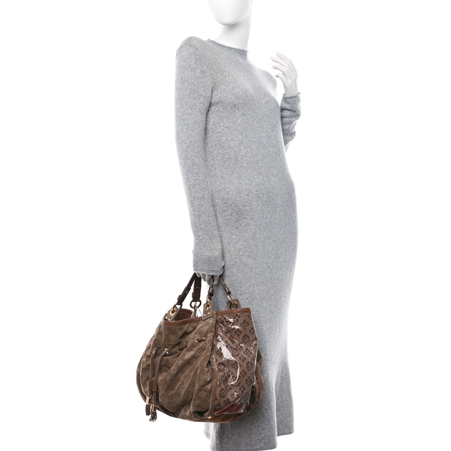 Louis Vuitton LOUIS VUITTON Suede Patent Monogram Irene Brown 2 of 11