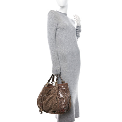 Louis Vuitton LOUIS VUITTON Suede Patent Monogram Irene Brown 2 of 11
