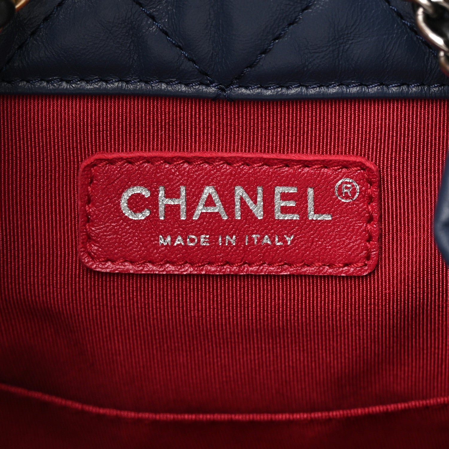 Chanel Aged Calfskin Quilted Gabrielle Backpack Navy Black 6 of 14