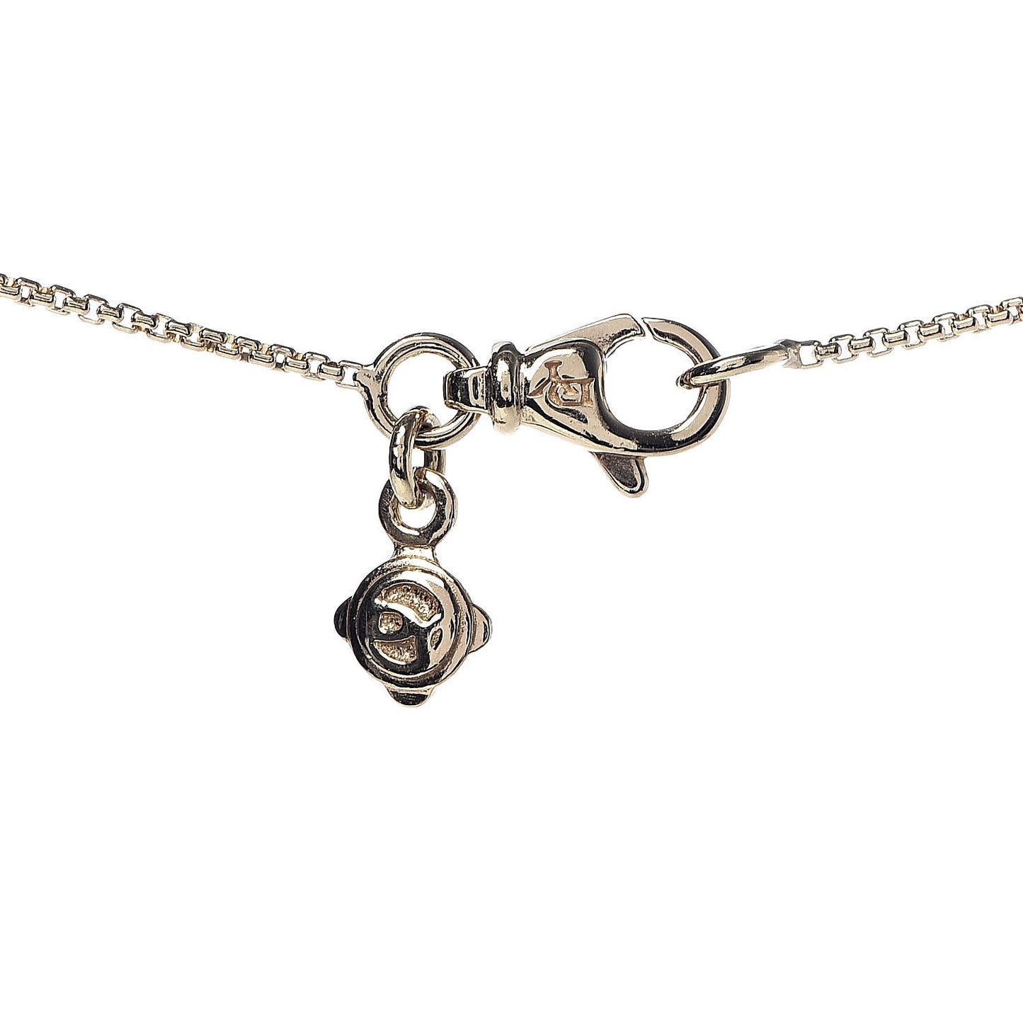 18K Yellow Gold Pave Diamond Crossover Pendant Necklace