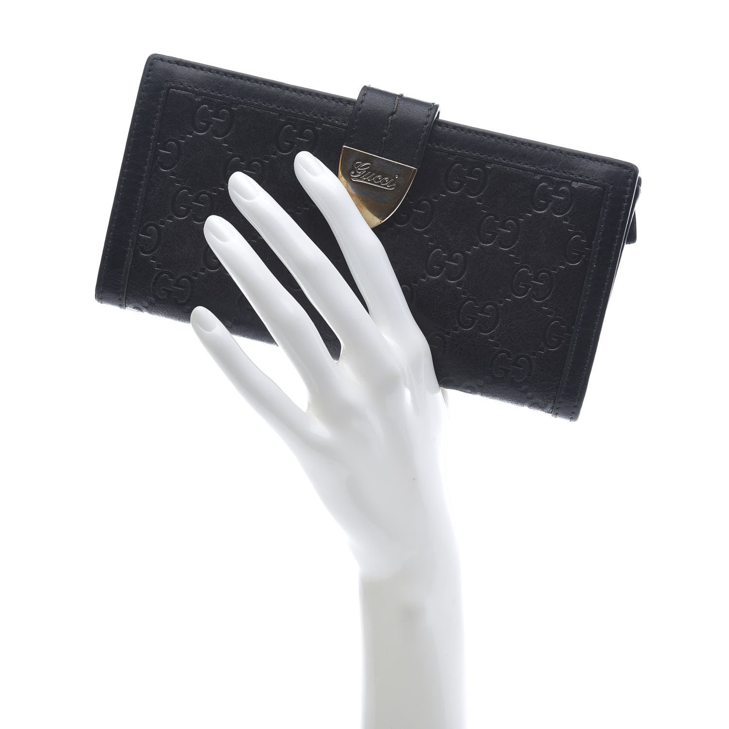 Gucci Guccissima Signoria Continental Wallet Black 2 of 10