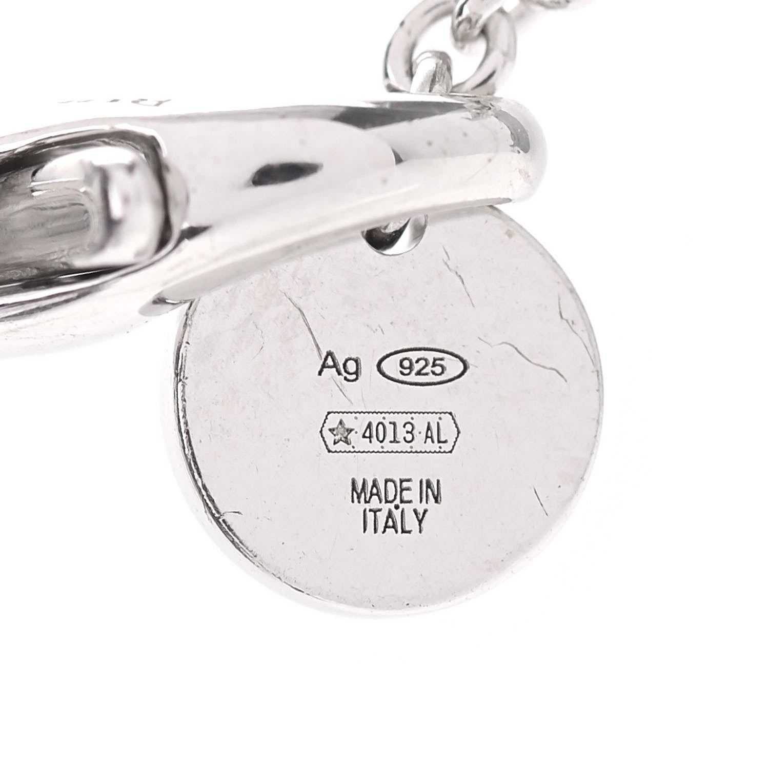 Bulgari Sterling Silver Ceramic Save The Children Pendant Necklace 5 of 9